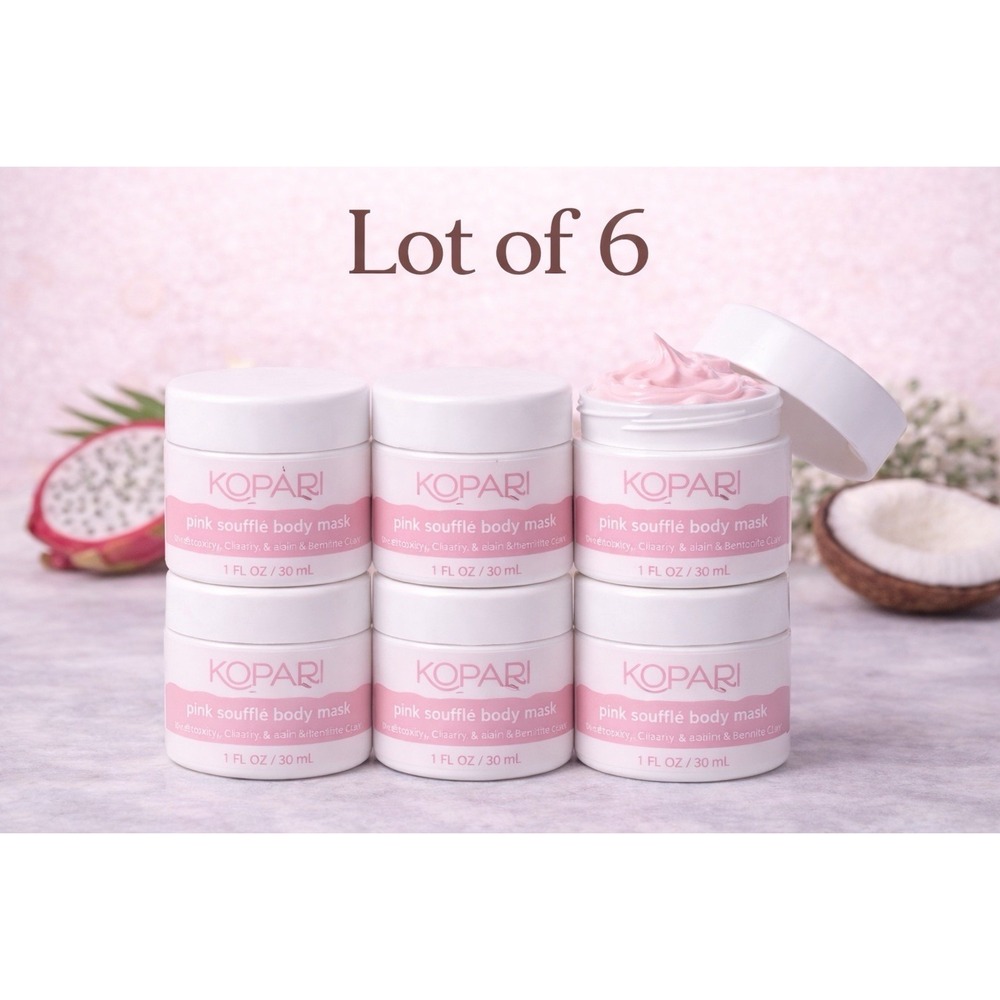 Kopari Pink Soufflé Body Mask 1oz Lot of 6 Mini Size Niacinamide Clay